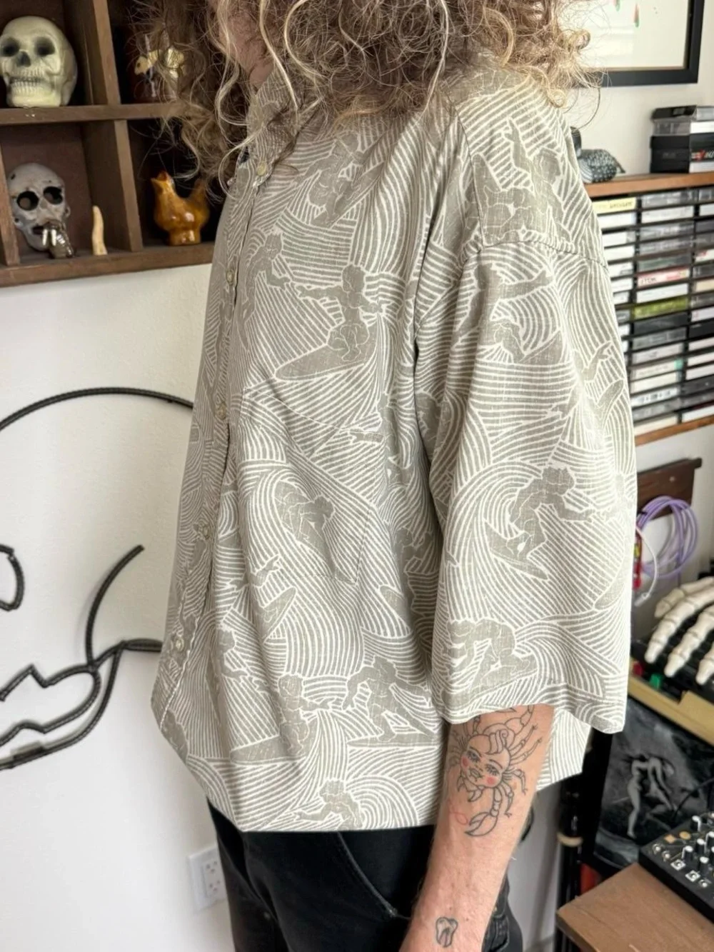 Vintage 80s 90s Reyn Spooner Surfer AOP Hawaiian Shirt ~ Size 3XL